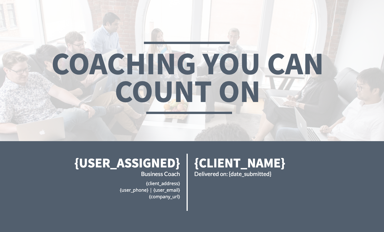 Executive Coaching Proposal Template